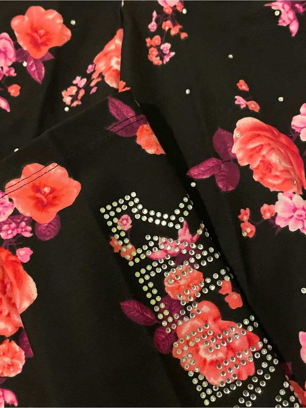 Vs. PINK floral bling leggings-small NWOT - Picture 3 of 9